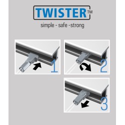 Fil perlon ø2 mm à tête Twister pour cimaise
