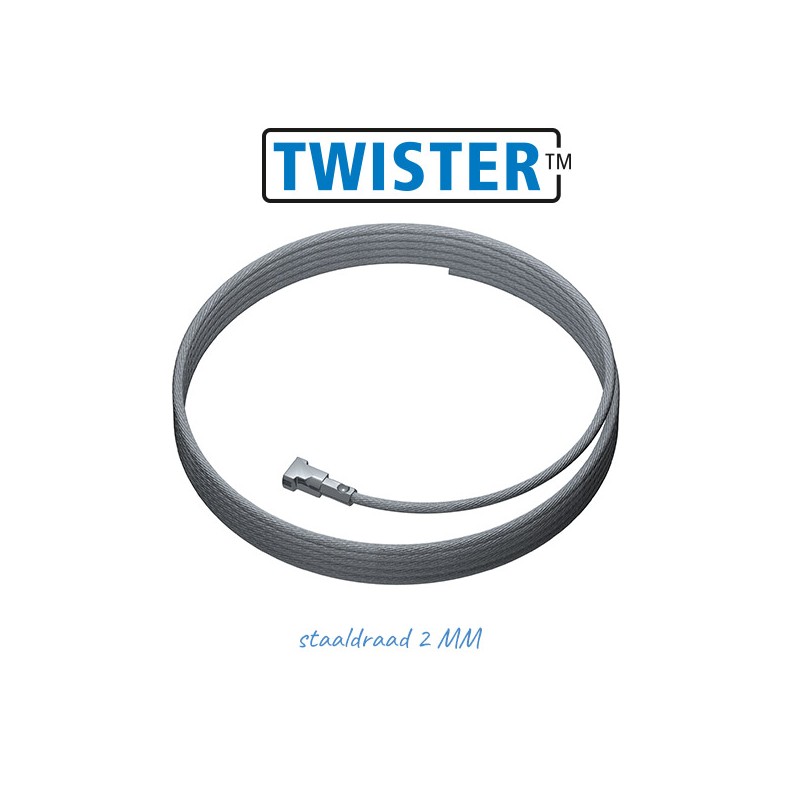Fil câble acier ø1.8 mm à tête Twister pour cimaise