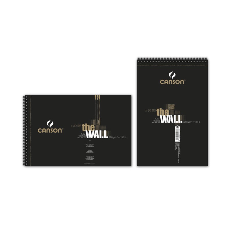 Blocs multi-technique The Wall 220g/m², 20 fls spiralées