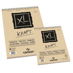 Bloc XL Kraft 90 g/m² à feuilles spiralées