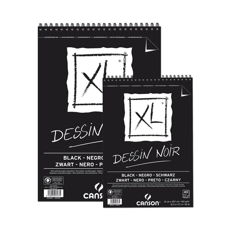 Bloc XL Dessin Noir 150 g/m² Canson à spirales