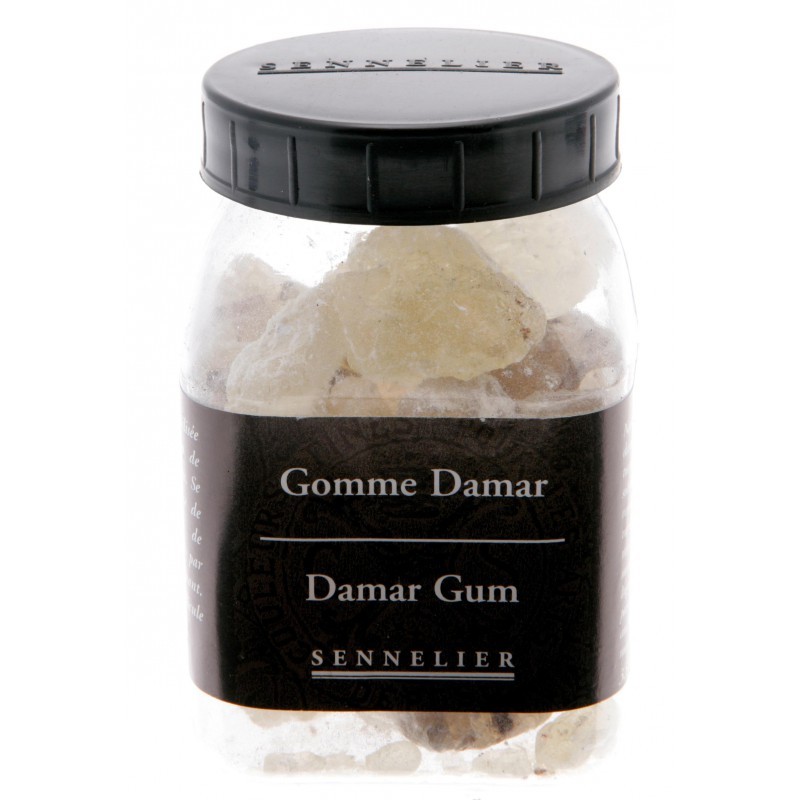 Gomme Dammar en grains, pot de 100 g