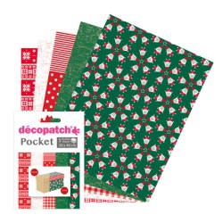 Pochette Décopatch Pocket n°24, 5 feuilles 30x40 cm assorties