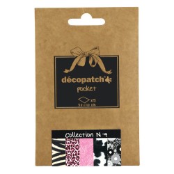 Pochette Décopatch Pocket n°9, 5 feuilles 30x40 cm assorties