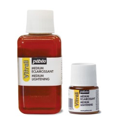 Médium éclaicissant pour peinture Vitrail Pébéo