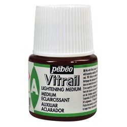 Médium pailleté pour peinture Vitrail Pébéo, flacon 45 ml