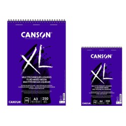 Bloc XL Multitechniques Liquides 250 g/m² Canson, 30 fls à spirales