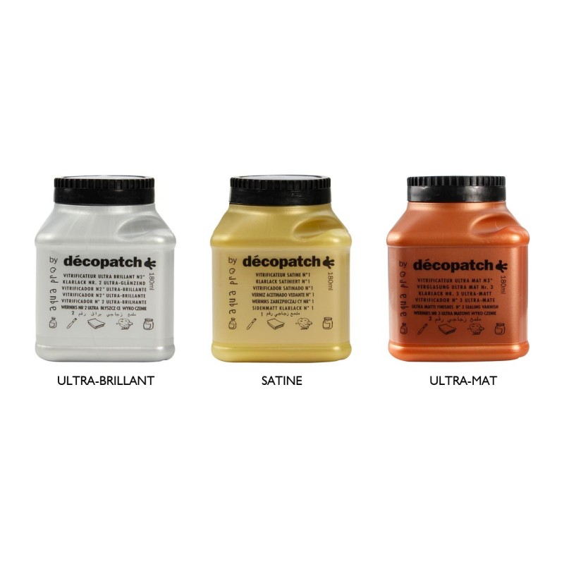Vernis vitrificateur Aquapro, flacon 180ml