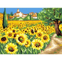 Peinture par numéros 30x40cm - Villlage du Lubéron
