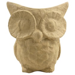 Chouette en papier maché - 15 cm