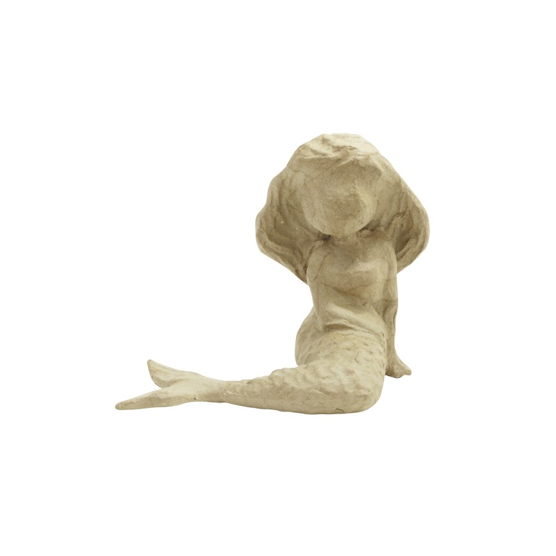 Sirène en papier mâché - 11,5x17x15,5 cm