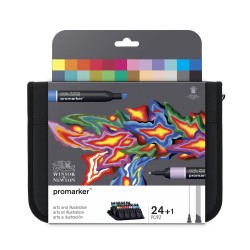 Trousse 24 feutres ProMarker - Arts et Illustration