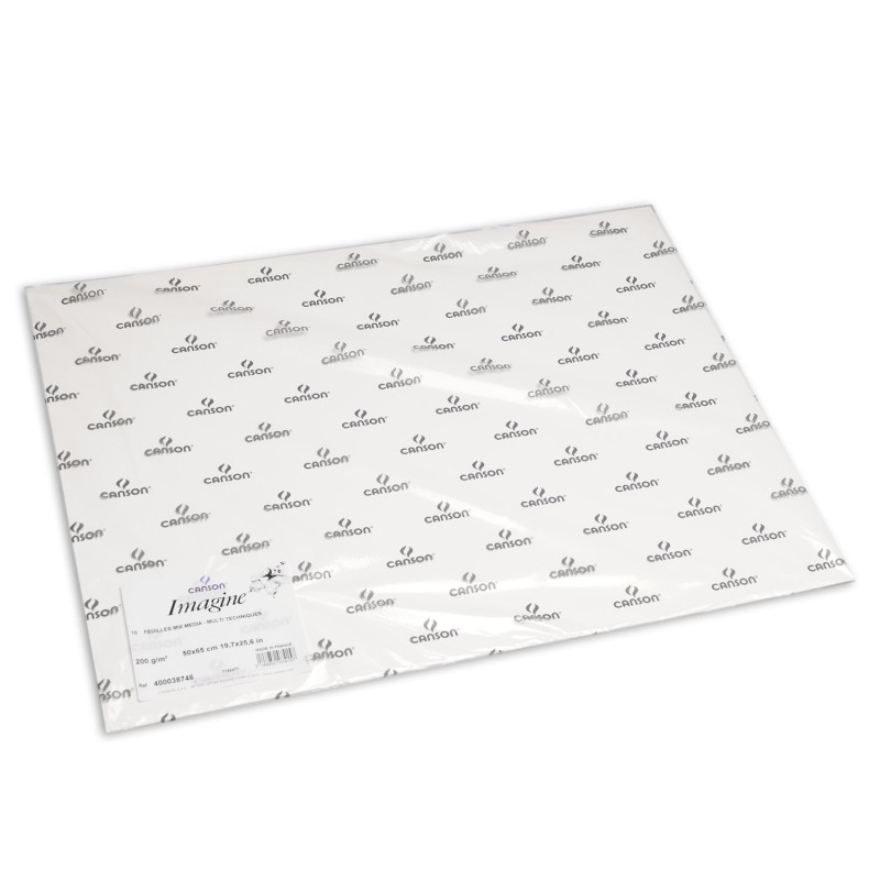 Papier multi-technique Imagine 200 g/m² - 10 feuilles 50x65 cm