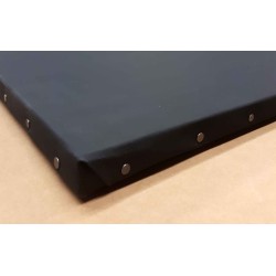 Châssis entoilé en lin noir à grain moyen 430 g/m²