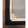 Châssis entoilé en lin noir à grain moyen 430 g/m²