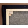 Châssis entoilé en coton / polyester noir à grain moyen 350 g/m²