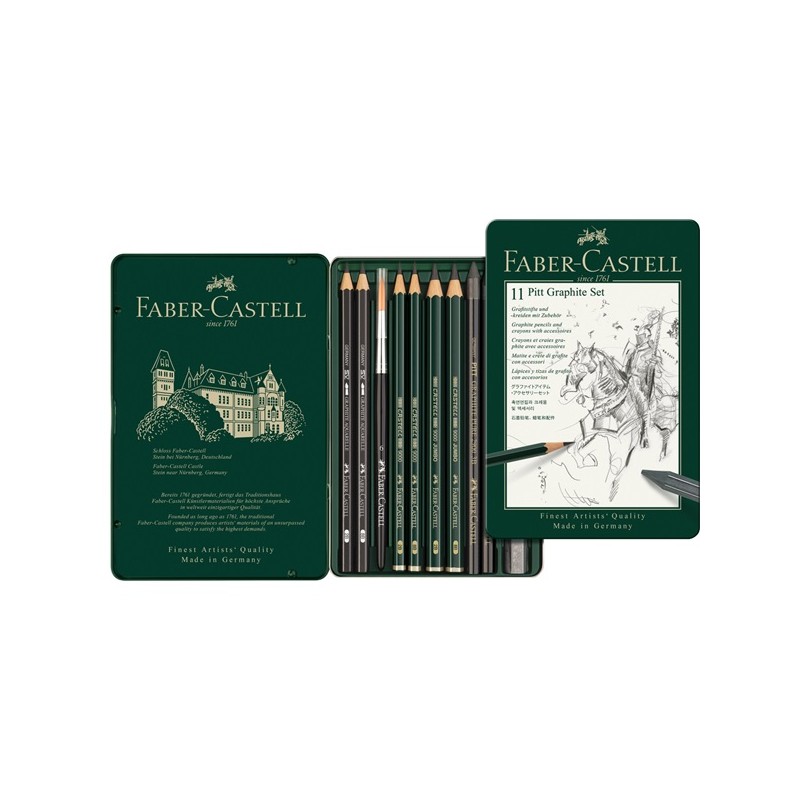 Boîte métal Graphite Pitt Monochrome x11 pcs
