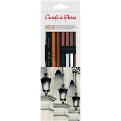 Set Esquisse & Etude Conté à Paris - Crayons et carrés assortis