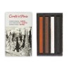 Boîte de 4 carrés esquisse Conté assortis