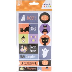 2 planches d'autocollants Halloween x3pcs