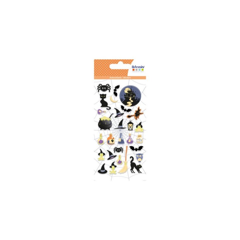 Stickers relief Puffies - Halloween sorcière