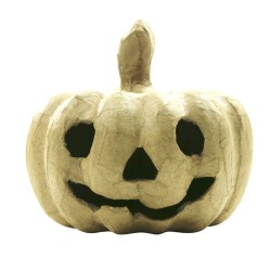 Citrouille Halloween en papier maché - 12 cm