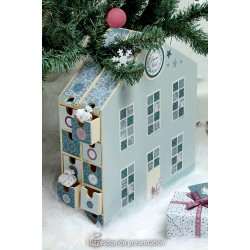 Calendrier de l'Avent Maison - 35x11,5x40 cm
