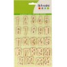 Chiffres en bois calendrier de l'Avent x24 pcs 