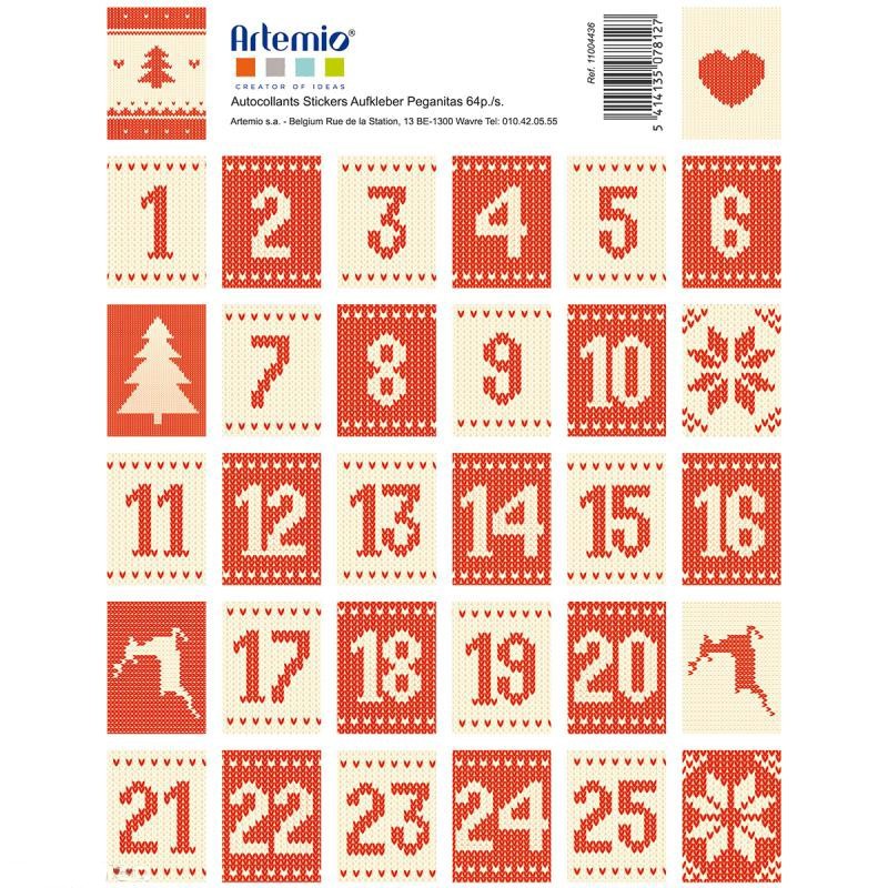 Stickers timbre x64pcs - Tricot
