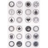 Stickers chiffres calendrier de l'Avent 