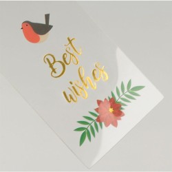 Etiquettes en acétate 2x4pcs - Merry Christmas