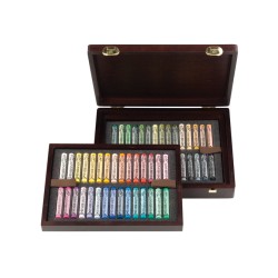 Coffret bois Deluxe de 60 pastels secs Rembrandt