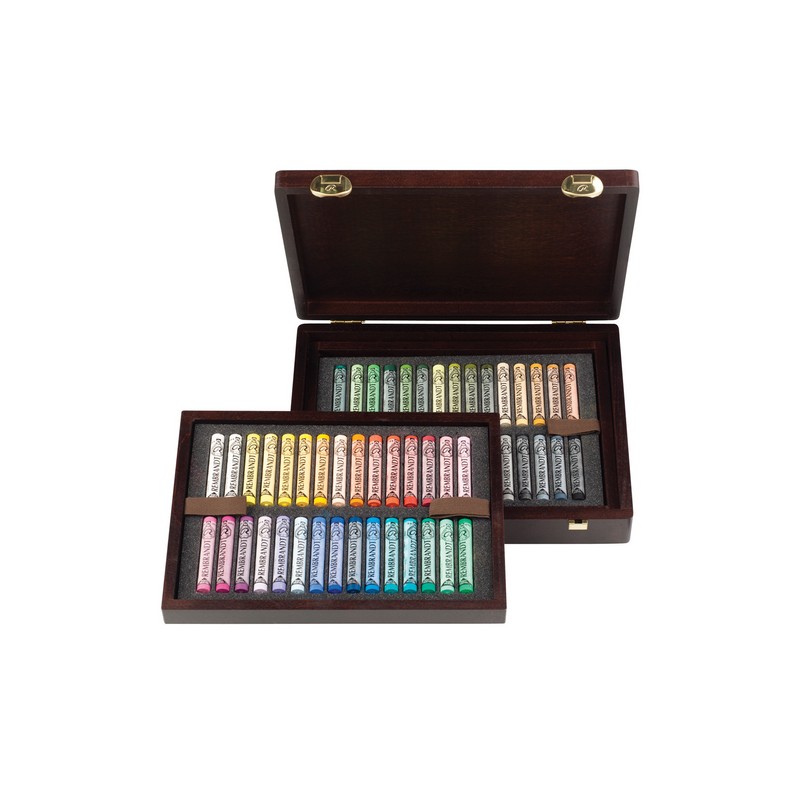 Coffret bois Deluxe de 60 pastels secs Rembrandt
