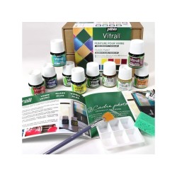 Coffret Collection peinture Vitrail 10x45 ml