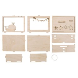 Boîte cadeau en bois 3D 115x85x50mm - Baby