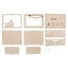 Boîte cadeau en bois 3D 115x85x50mm - Baby