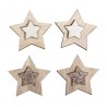 Miniatures en bois Etoiles 3cm x10pcs