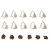 Miniatures en bois mix sapins et pommes de pin ø2-4cm x16pcs