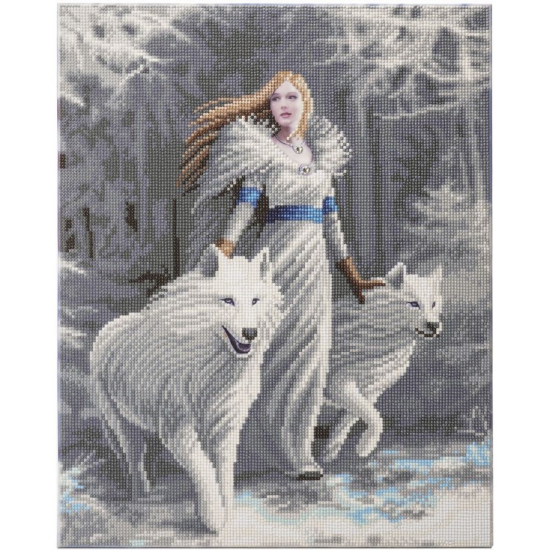 Kit tableau à diamanter Crystal Art 40x50cm - Fantasy loup