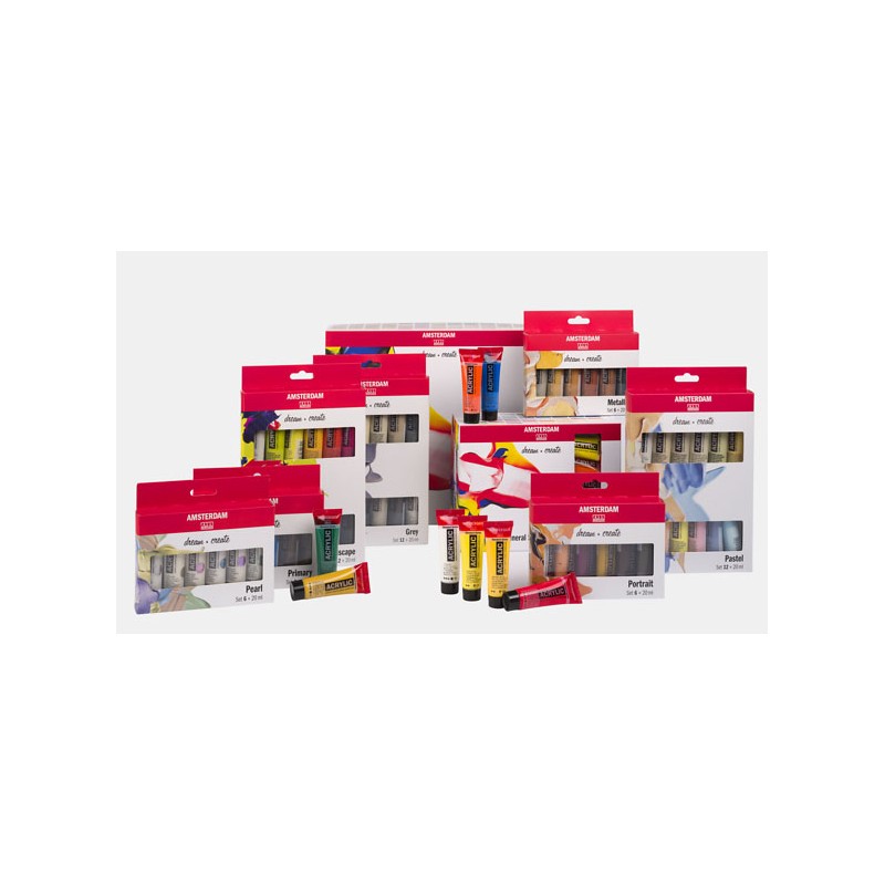 Set acrylique Amsterdam à thématique de couleurs, tubes 20 ml