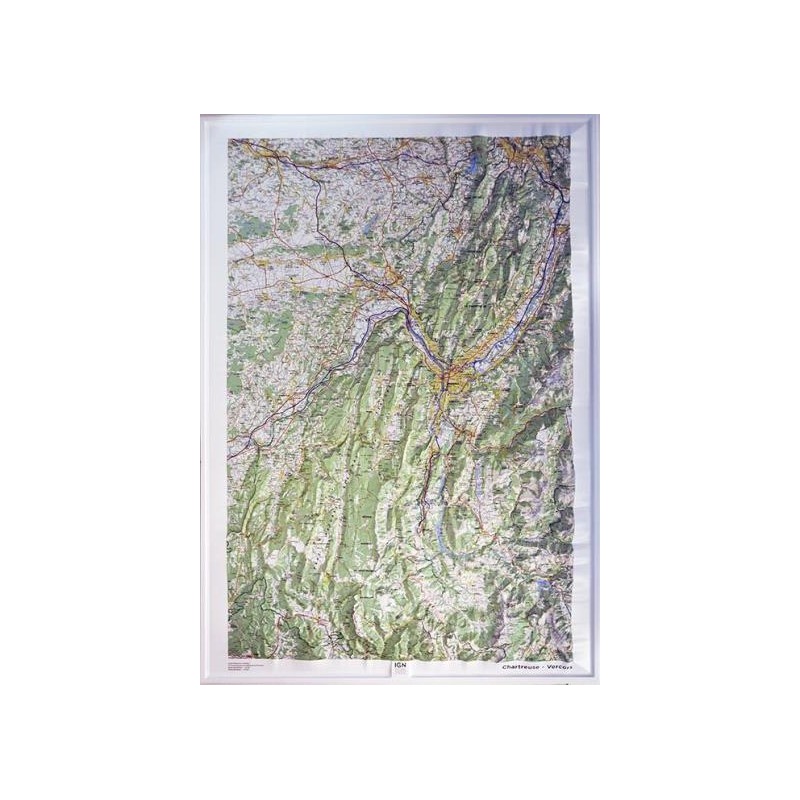 Carte en relief IGN Chartreuse / Vercors - 80x113 cm