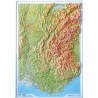 Carte en relief IGN Alpes / Vallée du Rhône - 80x113 cm