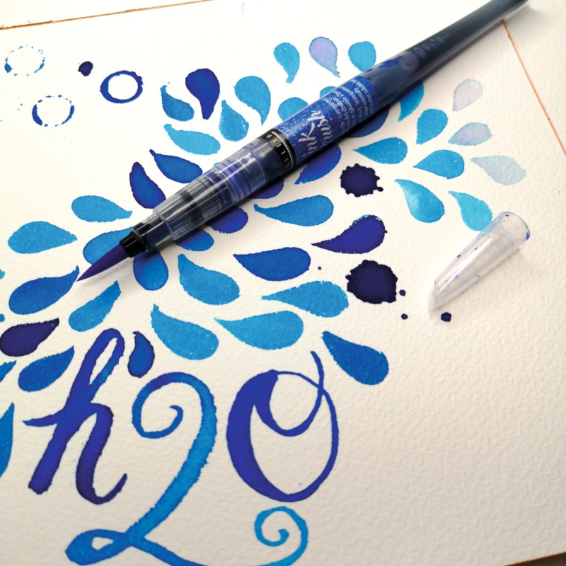 Set de 6 pinceaux à encre aquarellable Ink Brush
