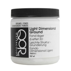 Apprêt de fond léger à effet 3D QoR Golden, pot 237 ml