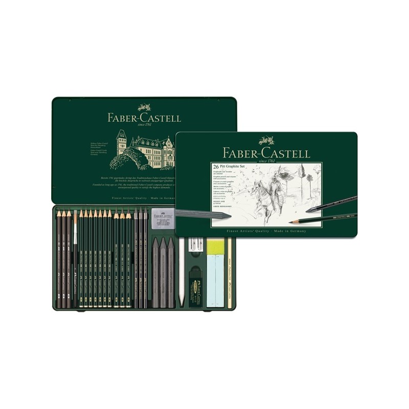 Boîte métal Graphite PITT Monochrome x26 pcs