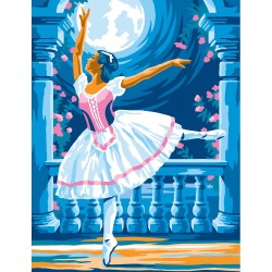 Peinture par numéros 25x30cm - Ballerine au clair de lune