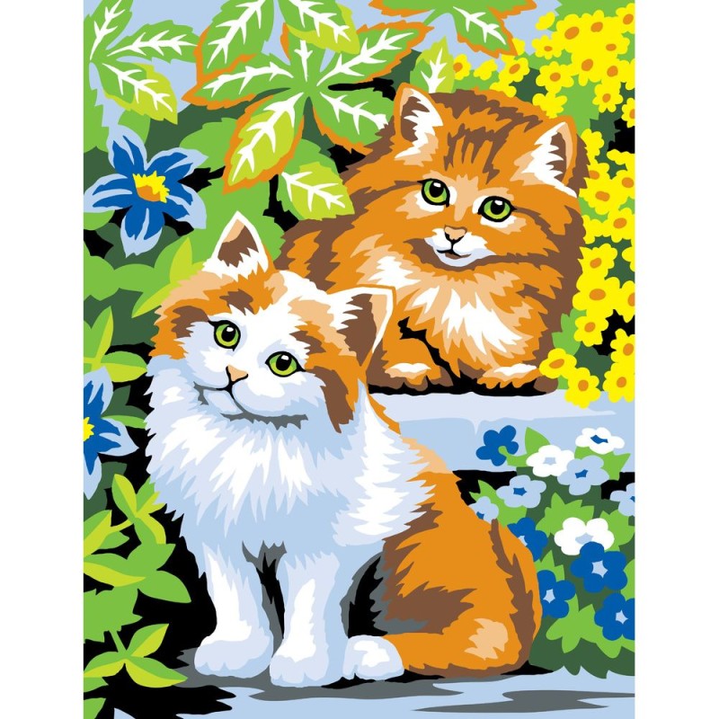 Peinture par numéros 25x30cm - Chats coquins