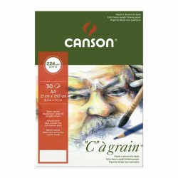 Bloc papier à dessin "C" à grain" 224 g/m², 30 fls spiralées
