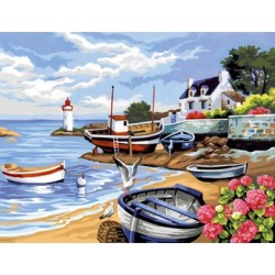 Peinture par numéros 30x40cm - Rivage breton