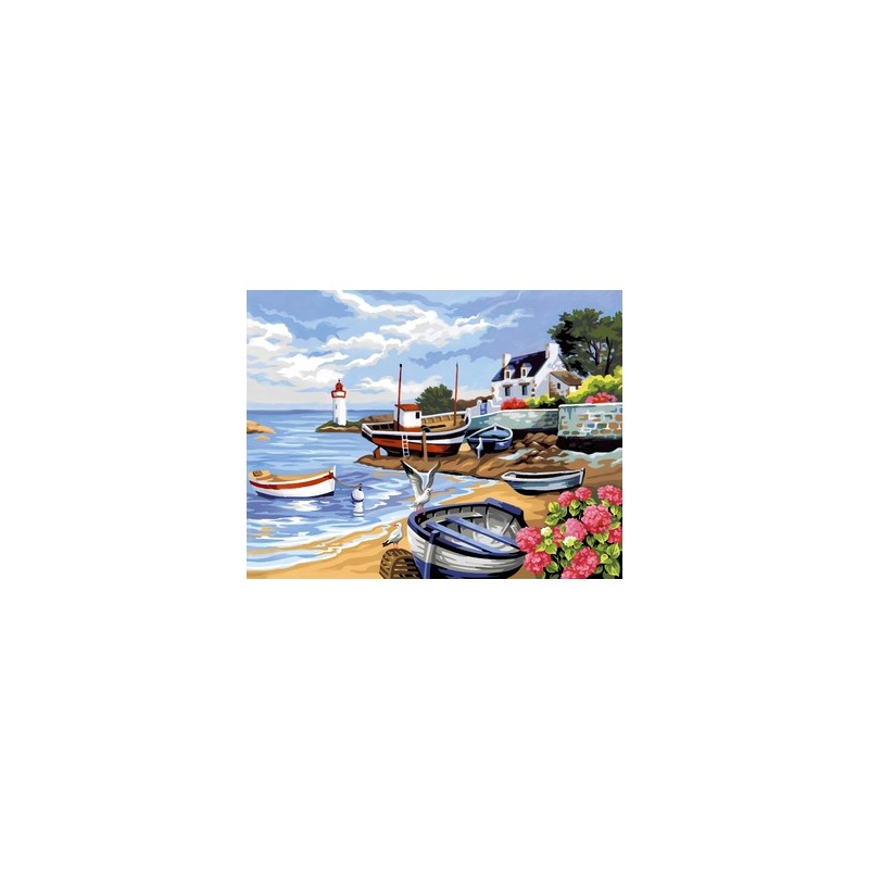 Peinture par numéros 30x40cm - Rivage breton